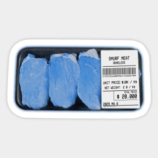 Smurf Meat Packaged Sticker